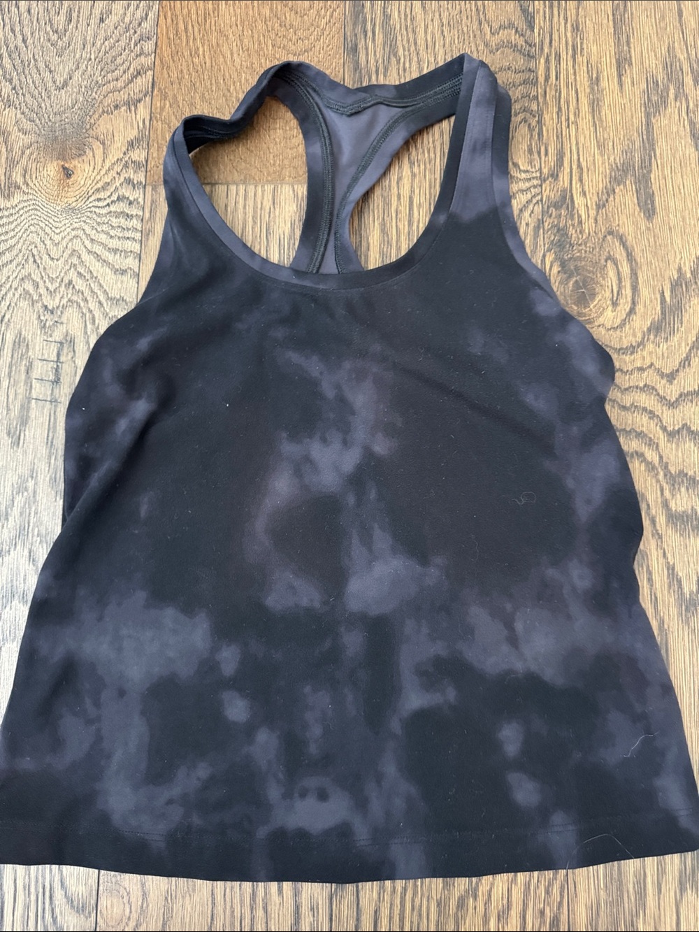 CRZ YOGA Black Tie-Dye Racerback Tank Top
